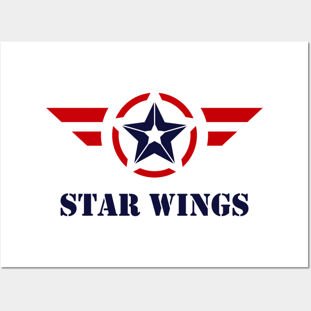 Red Star Wings Emblem Logo Wall Art by RageRabbit